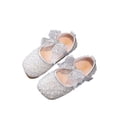 thumbnail image 1 of Xfvqtps Sparkle Princess Mary Jane Ballet for Girls Hook and Loop Strap Close Toe Pearl Mesh Bow Rhinestone Spring Summer Dressy Casual Shoes, 1 of 6