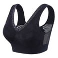thumbnail image 1 of Xfvqtps Sports Bra for Women Mesh Flower Embroidery Lace Breathable No Underwire Padded Daily Bras Black, 1 of 3