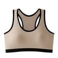 thumbnail image 1 of Xfvqtps Sports Bra for Women Racerback Elastic Padded High Impact Yoga Athletic Exercise Cotton Bras Coffee, 1 of 7