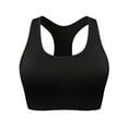 thumbnail image 1 of Xfvqtps Sports Bra for Women Racerback Hollow out Breathable Elastic Padded Quick Drying Yoga Athletic Exercise Bras Black, 1 of 8