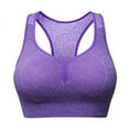 thumbnail image 1 of Xfvqtps Sports Bras for Women Gradient Racerback Padded Elastic High Impact Comfortable Breathable Workout Bra Tops for Yoga Gym Fitness Purple, 1 of 3