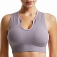 thumbnail image 1 of Xfvqtps Sports Bras for Women Pullover Sleeveless Crop Top Deep V Neck Elastic Ribbed Knit Comfortable Breathable Running Yoga Tank Top Shirts Gray, 1 of 2
