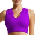 thumbnail image 1 of Xfvqtps Sports Bras for Women Pullover Sleeveless Crop Top Deep V Neck Elastic Ribbed Knit Comfortable Breathable Running Yoga Tank Top Shirts Purple, 1 of 2