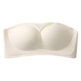 thumbnail image 1 of Xfvqtps Strapless Bras for Women Padded Seamless Wireless Bralette Push up Bandeau Bras White, 1 of 5