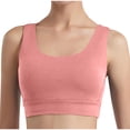 thumbnail image 1 of Xfvqtps Strappy Sports Bra for Women Back Cross Straps Padded Push up Athletic Running Workout Yoga Bra Hot Pink, 1 of 5