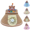 thumbnail image 1 of Xfvqtps Sun Visor Hat with Fan for Boys and Girls Straw Hat with Built in USB Charging Fan Cute Bear Decor Large Brim Empty Top Sun Protection Travel Beach Summer Fan Hat for 3-8 Years Beige, 1 of 6