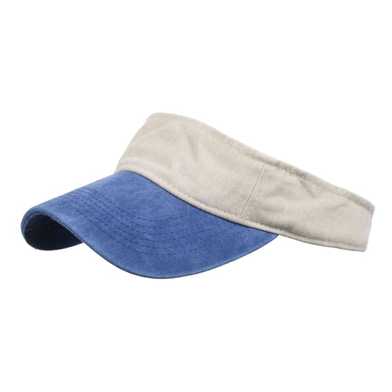 Xfvqtps Sun Visor Hat for Women Breathable Wide Brim Color Block Sun Protection Foldable Packale Summer Sun Beach Cap