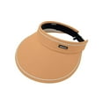 thumbnail image 1 of Xfvqtps Sun Visor Hats for Womens Wide Brim Adjustable Foldable Solid Color Outdoor Travel Breathable Fashion Golf Running Tennis Summer Beach Hat Orange, 1 of 2