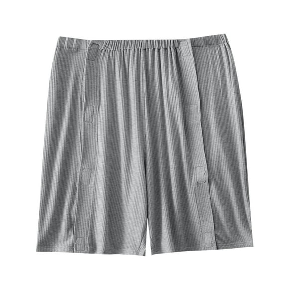 Xfvqtps Tear Away Pants for Women Easy Open Side Wide Leg Post Surgery Shorts Soft Adaptive Breakaway Shorts Pants Dark Gray