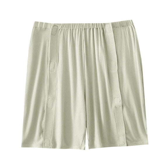 Xfvqtps Tear Away Pants for Women Easy Open Side Wide Leg Post Surgery Shorts Soft Adaptive Breakaway Shorts Pants Green