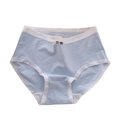 thumbnail image 1 of Xfvqtps Teen Girls Underwear Cotton Soft Lace Ribbed Cloud Pattern Panties Comfortable Breathable Briefs for 9-15 Years Light Blue, 1 of 4