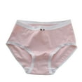 thumbnail image 1 of Xfvqtps Teen Girls Underwear Cotton Soft Lace Ribbed Cloud Pattern Panties Comfortable Breathable Briefs for 9-15 Years Pink, 1 of 4