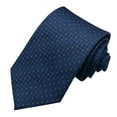 thumbnail image 1 of Xfvqtps Tie for Men Classic Neckties Navy Blue 3.15" for Formal Dress Business Stripes Polka Dot Checkered Navy, 1 of 5