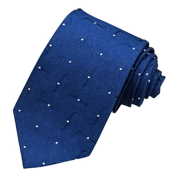 Xfvqtps Tie for Men Classic Neckties Navy Blue 3.15" for Formal Dress Business Stripes Polka Dot Checkered Sky Blue