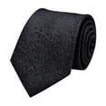 thumbnail image 1 of Xfvqtps Tie for Men Classic Neckties Soild Color 3.15" for Formal Dress Business Embroidery Black-01, 1 of 4