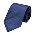 thumbnail image 1 of Xfvqtps Tie for Men Classic Neckties Soild Color 3.15" for Formal Dress Business Grid Navy-03, 1 of 4