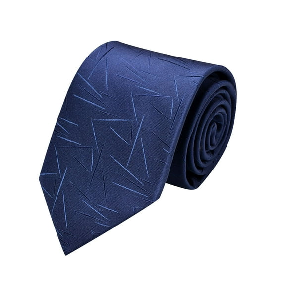 Xfvqtps Tie for Men Classic Neckties Soild Color 3.15" for Formal Dress Business Line Print Navy