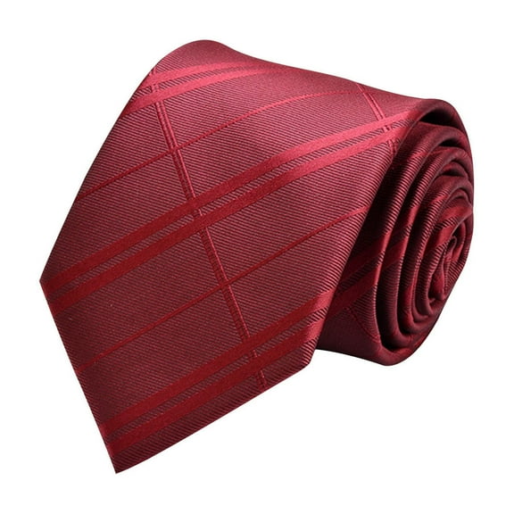 Xfvqtps Tie for Men Classic Neckties Soild Color 3.15" for Formal Dress Business Line Print Red