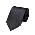 thumbnail image 1 of Xfvqtps Tie for Men Classic Neckties Soild Color 3.15" for Formal Dress Business Stripes Black, 1 of 5