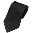 thumbnail image 1 of Xfvqtps Tie for Men Classic Neckties Solid Color Thin Stripes 3.15" for Formal Dress Business Gentleman Black, 1 of 5