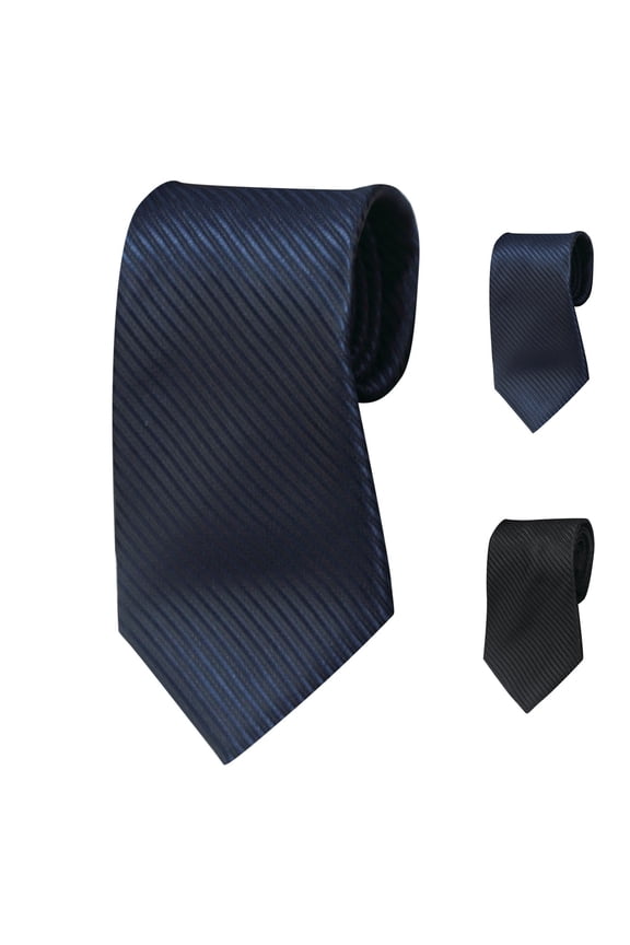 Tie for Men Classic Neckties Solid Color Thin Stripes 3.15" for Formal Dress Business Gentleman Blue