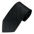 thumbnail image 1 of Xfvqtps Tie for Men Classic Neckties Solid Color Wide Stripes 3.15" for Formal Dress Business Gentleman Black, 1 of 5