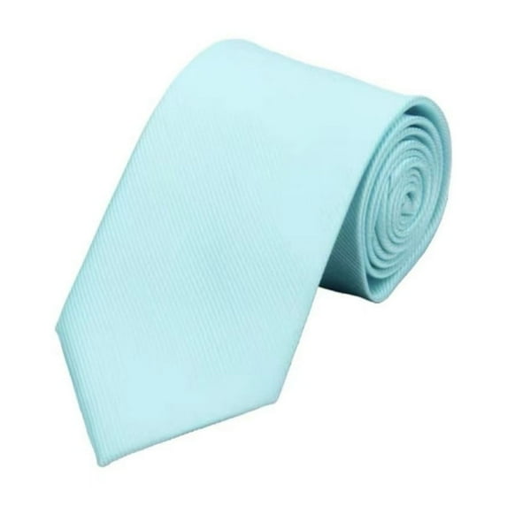 Xfvqtps Tie for Men Pre-Tied Classic Neckties Soild Color 3.15" for Formal Dress Business Light Blue
