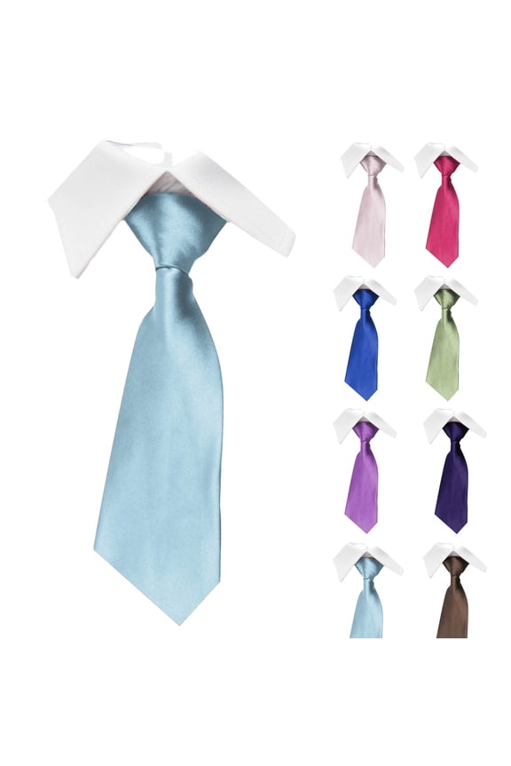 Tie for Men Solid Color Classic Neckties 3.15" for Formal Dress Business Wedding Party Sky Blue