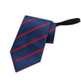 thumbnail image 1 of Xfvqtps Tie for Men Zipper Ties Pre-Tied Neckties Adjustable Color Block Stripe 3.15" for Formal Dress Business Red, 1 of 5