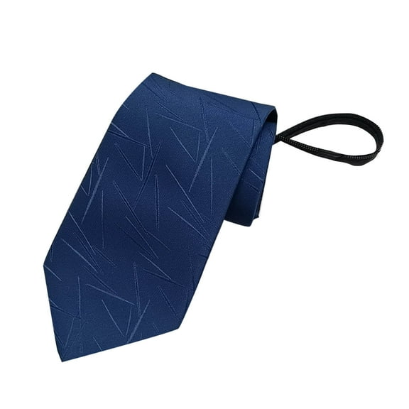 Xfvqtps Tie for Men Zipper Ties Pre-Tied Neckties Adjustable Irregular Lines Print 3.15" for Formal Dress Business Blue
