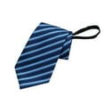 thumbnail image 1 of Xfvqtps Tie for Men Zipper Ties Pre-Tied Neckties Adjustable Stripe 3.15" for Formal Dress Business Blue, 1 of 4