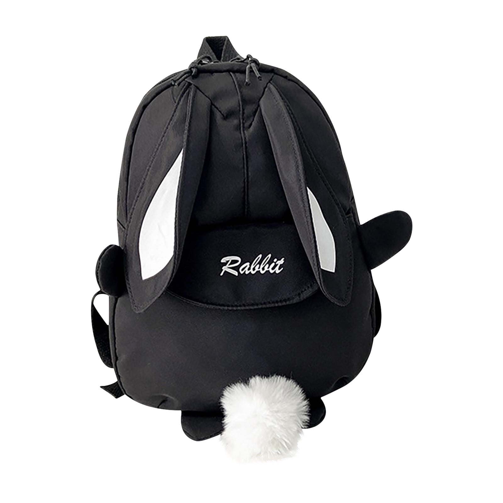 Xfvqtps Backpack Rabbit Shape Plush Tail Cute Lightweight Portable ...