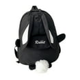 thumbnail image 1 of Xfvqtps Backpack Rabbit Shape Plush Tail Cute Lightweight Portable Personalized Cloth Bookbag Black, 1 of 3
