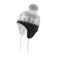thumbnail image 1 of Xfvqtps Toddler Beanie with Ear Flaps Strap Cute Deer Embroidery Plush Pompom Knitting Plush Lining Stretch Thickened Windproof Coldproof Warm Winter Hat for 0-3 Years Dark Gray, 1 of 2