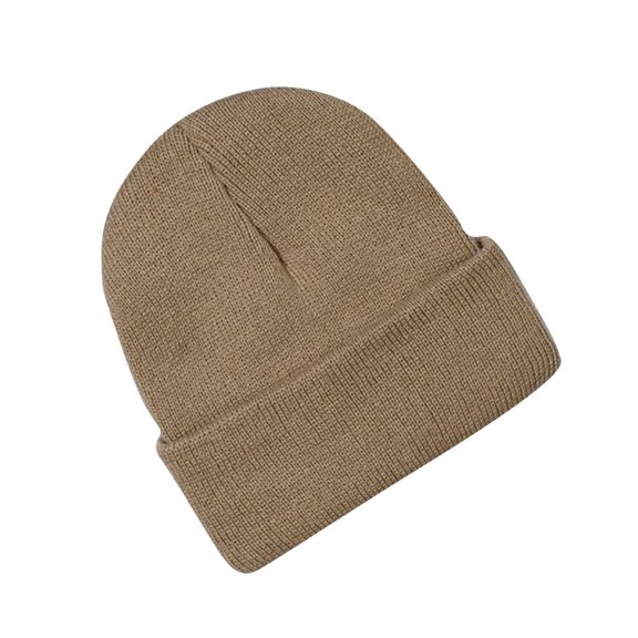 Xfvqtps Toddler Beanie Knit Cuffed Solid Color Simplicity Stretch Soft Fashion Versatile Warm Fall Winter Skull Cap for 0-3 Years Khaki