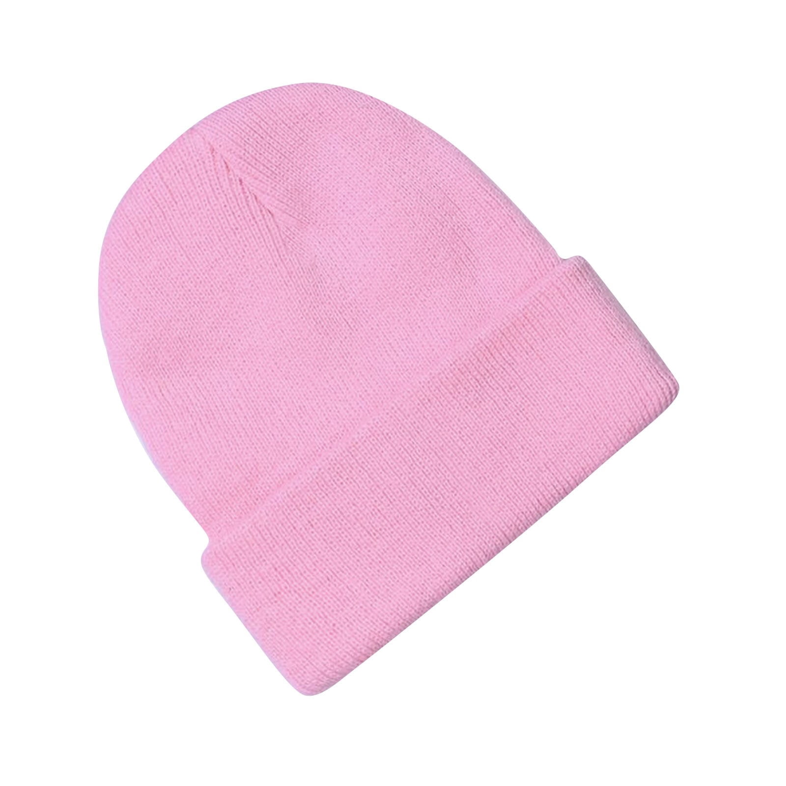 Fashion Soft Pink Knit Beanie Classic Beanie - Hot Pink | Warm Wool & Satin Lining  main image 4