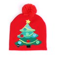 thumbnail image 1 of Xfvqtps Toddler Christmas Beanie with LED Lights Knit Christmas Tree Embroidery Pompom Stretch Soft Fashion Versatile Warm Winter Skull Cap for 3-12 Years Red, 1 of 4