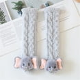 thumbnail image 1 of Xfvqtps Toddler Fuzzy Socks Over the Knee Long Tube Cute Animals Thickened Baby Coral Fleece Premium Comfort Soft Cozy Warm Winter Fluffy Socks Gray, 1 of 9