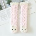 thumbnail image 1 of Xfvqtps Toddler Fuzzy Socks Over the Knee Long Tube Cute Animals Thickened Baby Coral Fleece Premium Comfort Soft Cozy Warm Winter Fluffy Socks Pink, 1 of 9