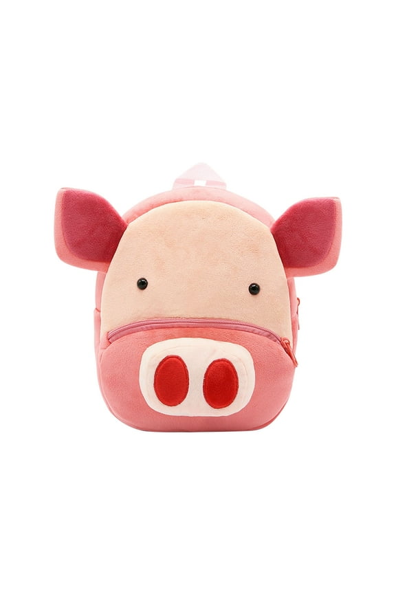 Backpack Cute Animals Mini Lightweight Portable Cloth Bag Pink-Pig