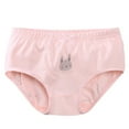 thumbnail image 1 of Xfvqtps Toddler Little Girls Underwear Briefs Cotton Soft Solid Color Rabbit Print Lace Bow Panties for Girls Age 2-10 Years Pink-02, 1 of 2
