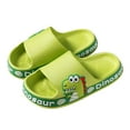 thumbnail image 1 of Xfvqtps Toddler Slippers Cute Animals Thick Bottom Soft Sole Non Slip Comfortable Breathable Indoor and Outdoor PVC Slippers Green-01, 1 of 9