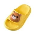 thumbnail image 1 of Xfvqtps Toddler Slippers Cute Animals Thick Bottom Soft Sole Non Slip Comfortable Breathable Indoor and Outdoor PVC Slippers Yellow, 1 of 5
