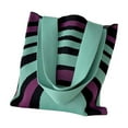 thumbnail image 1 of Xfvqtps Tote Bag for Womens Knitting Color Blocked Stripes Colorful Fashion Versatile Leisure Casual Handbag Shoulder Bag Green, 1 of 5