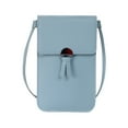 thumbnail image 1 of Xfvqtps Touch Screen Phone Bag Vertical Version Mini Cute Solid Color Simplicity Inclined Shoulder Purse Blue, 1 of 3