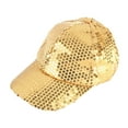 thumbnail image 1 of Xfvqtps Unisex Baseball Cap Sequin Solid Color Versatile Sunscreen Sports Hat Adjustable Cap Hat Gold, 1 of 4