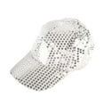 thumbnail image 1 of Xfvqtps Unisex Baseball Cap Sequin Solid Color Versatile Sunscreen Sports Hat Adjustable Cap Hat Silver, 1 of 4