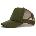 thumbnail image 1 of Xfvqtps Unisex Baseball Hat Mesh Hollow Out Solid Color Simplicity Adjustable Size Hip Hop Style Sunshade Breathable Casual Fashion Outdoor Peaked Cap Army Green, 1 of 3