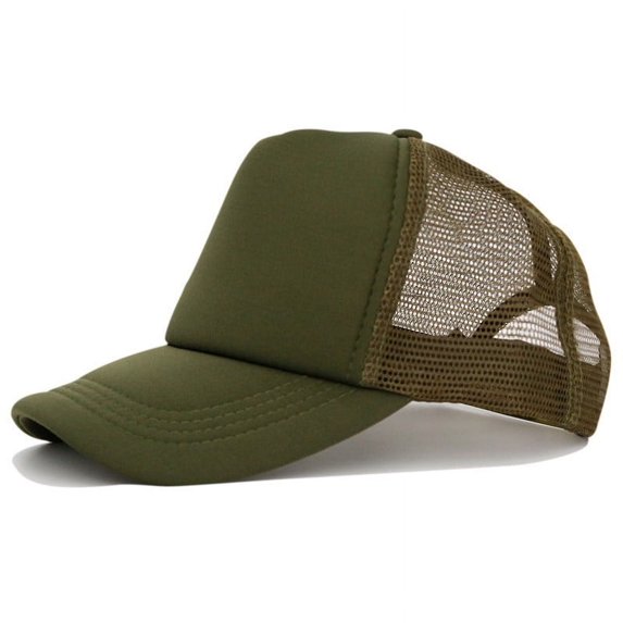 Xfvqtps Unisex Baseball Hat Mesh Hollow Out Solid Color Simplicity Adjustable Size Hip Hop Style Sunshade Breathable Casual Fashion Outdoor Peaked Cap Army Green