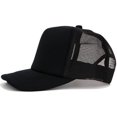 thumbnail image 1 of Xfvqtps Unisex Baseball Hat Mesh Hollow Out Solid Color Simplicity Adjustable Size Hip Hop Style Sunshade Breathable Casual Fashion Outdoor Peaked Cap Black, 1 of 4